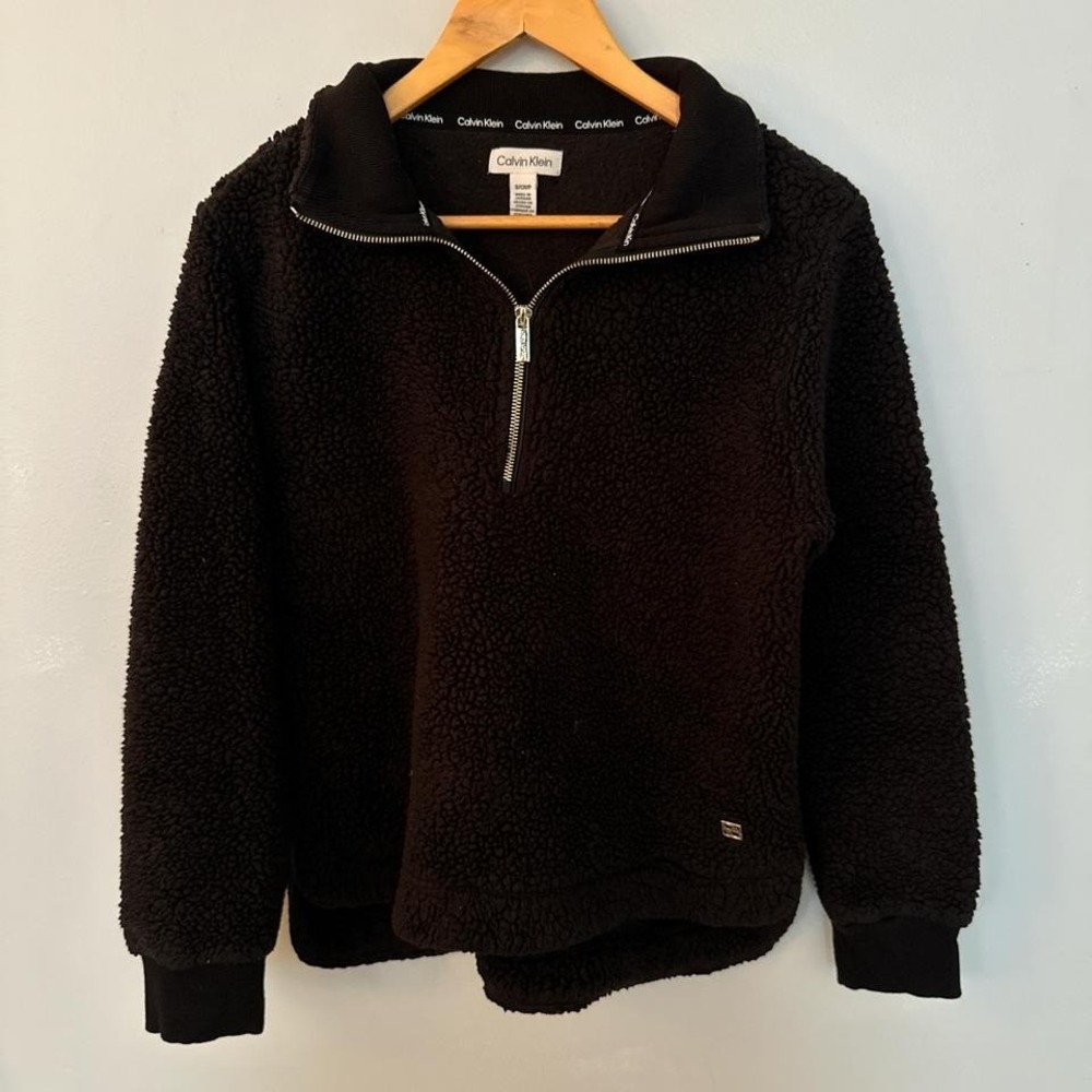 Calvin Klein Black Quarter Zip Fleece